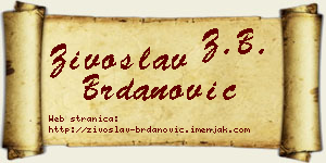Živoslav Brdanović vizit kartica